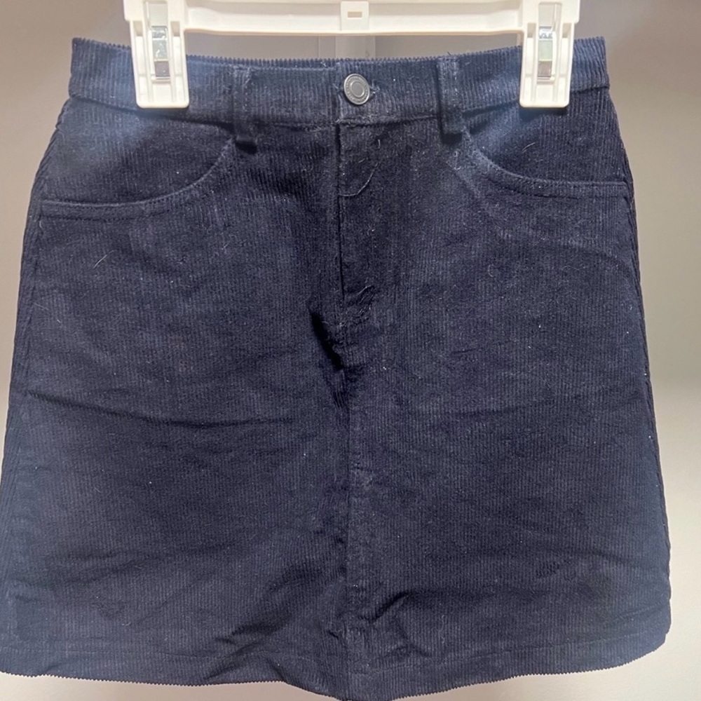 Brandy Melville Black Corduroy Skirt